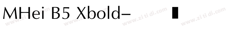 MHei B5 Xbold字体转换